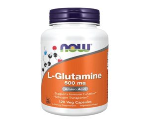 Now Foods L-Glutamine 500mg 120 Veg Capsules