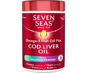 Seven Seas Omega-3 Fish Oil Plus Cod Liver Oil Plus Multivitamin 120 Capsules
