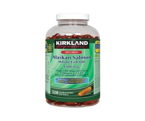 Kirkland Signature 100% Wild Alaskan Salmon Oil 90 EPA 110 DHA 1200mg