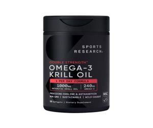 Sports Research Double Strength Omega-3 Krill Oil 1000mg 90 softgels