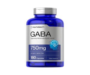 Horbäach GABA Gamma Aminobutyric Acid 750mg 180 Capsules