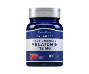 Piping Rock Enhanced Fast Dissolve Melatonin 12 mg 180  Tablets