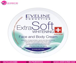 Eveline Extra Soft Whitening Face &amp; Body Cream UVA&amp;UVB All Tipe Skin 200ml