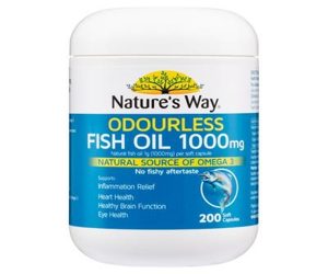 Nature’s Way Odourless Fish Oil 1000mg 200 Capsules