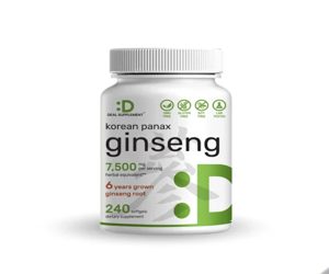 Deal Supplement Korean Red Panax Ginseng 7,500mg 240 Softgels