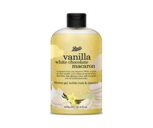 Boots Vanilla White Chocolate Macaron Shower Gel Bubble Bath &amp; Shampoo 500ml