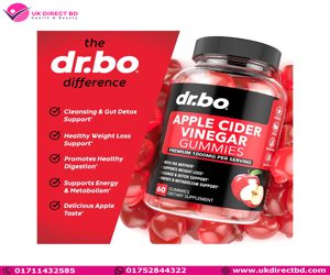 Dr.bo Apple Cider Vinegar Gummies Permium 1000mg Per Serving 60 Gummies