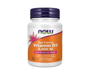 NOW Vitamin D-3 5000 IU 120 Softgels
