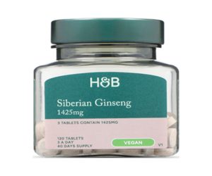 Holland &amp; Barrett Siberian Ginseng 120 Tablets
