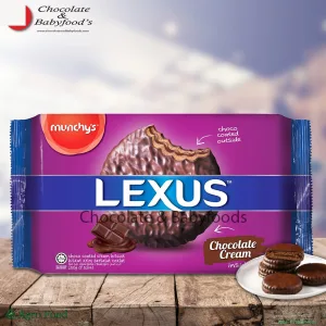 Munchy's Lexus Choco Coated Cream Biscuit 200G - Deliciously Creamy and Chocolaty Treat!