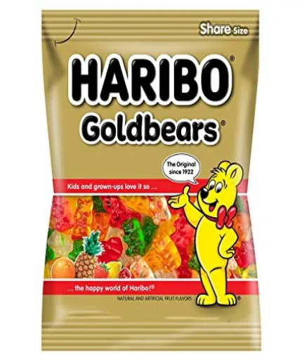 Haribo Gold Bears Share Bag Gummy Candy - 160g: Deliciously Tangy Gummies for All Ages