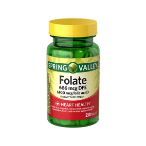 Spring Valley Folic Acid 400 mcg - Boost Your Health with Vitamins