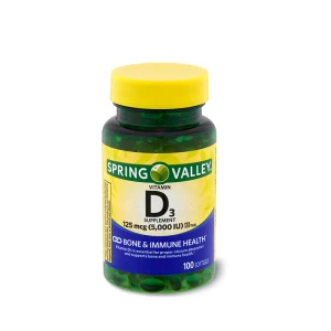 Spring Valley Vitamin D3 5000 IU - Promote Bone Health with High Potency Supplement