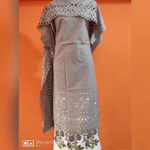 Pakistani Lasar Cut Two Piece Salwar Kameez (Un-Stiched) For Women
