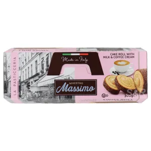 Maestro Massimo Swiss Roll Cappuccino Cake Roll With Milk & Coffee Cream 300G