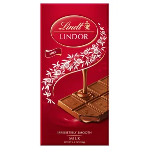 Lindt Lindor Milk Chocolate Bar (4pack x 25gm) 100G