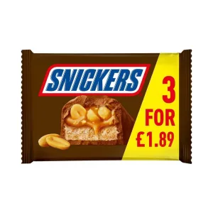 Snickers Chocolate Bar Pack (3pc's Bar) 125.1G