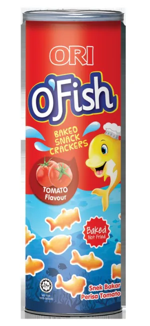 ORI O'Fish Baked Snack Crackers Tomato Flavor 70G