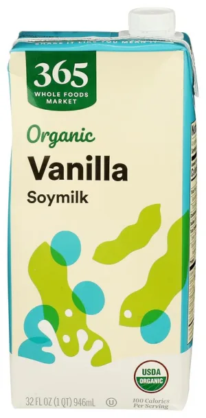 365 Whole Food Market Organic Vanilla Soy Milk 946ml