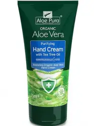 Aloe Pura Organic Aloe Vera Purifying Hand Cream with Tea Tree Oil 75ml