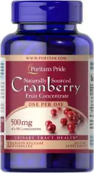 Puritan's Pride Cranberry Fruit Concentrate 500mg 120 Capsules