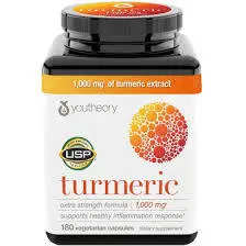 Youtheory Turmeric Extra Strength Formula Capsules 1,000 mg per Daily 180 Count