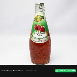 American Harvest Basil Seed Drink with Pomegranate - Refresh and Revitalize with a Unique Twist