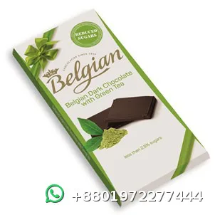 Belgian Dark Chocolate with Green Tea 100g