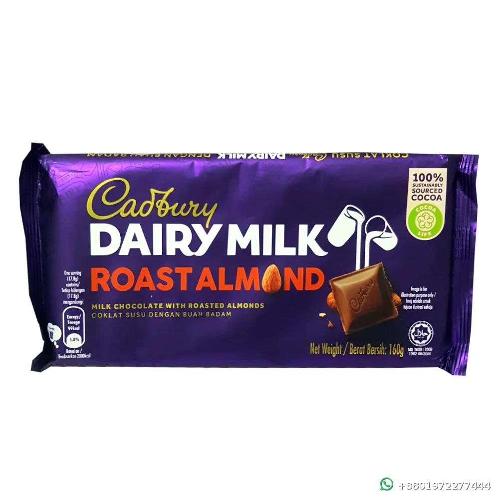 Cadbury Dairy Milk Roast Almond 160g