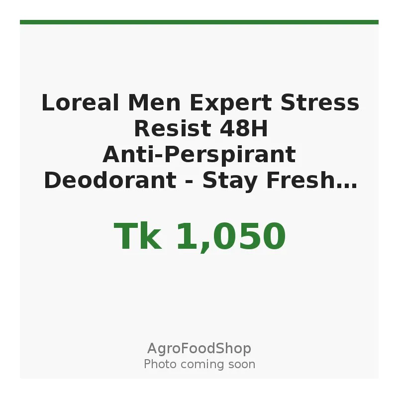 Loreal Men Expert Stress Resist 48H Anti-Perspirant Deodorant - Stay Fresh All Day!