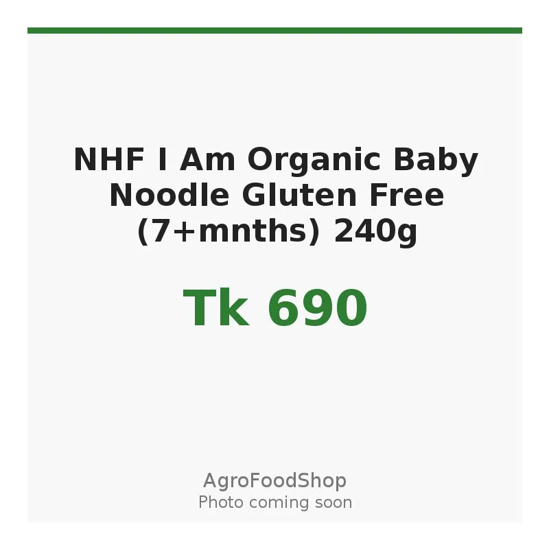 NHF I Am Organic Baby Noodle Gluten Free (7+mnths) 240g