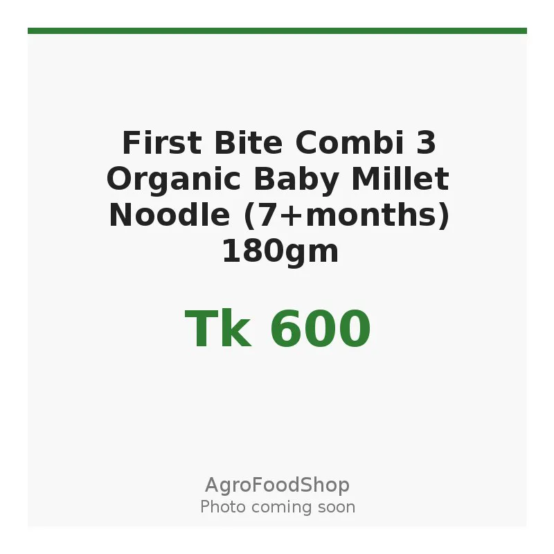 First Bite Combi 3 Organic Baby Millet Noodle (7+months) 180gm