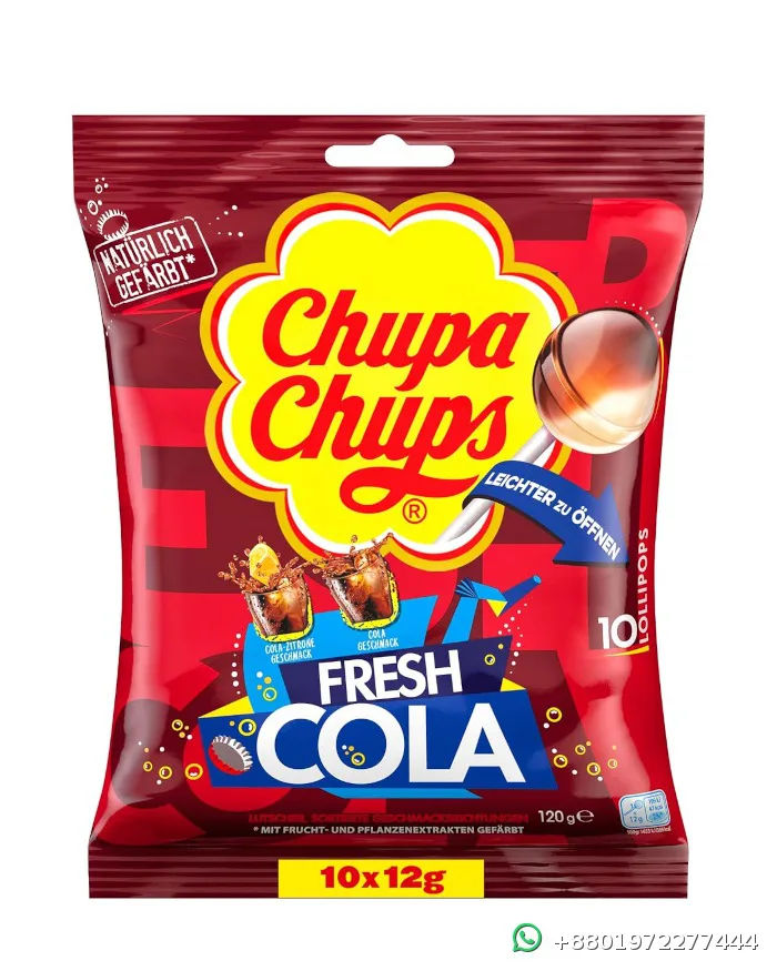 Chupa Chups Fresh Cola 10 Lollipops 120g