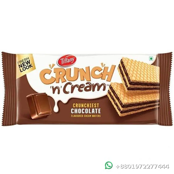 Tiffany Crunch n Cream Chocolate Wafers 76g