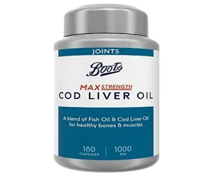 Boots Cod Liver Oil Max Strength 1000mg 180 Capsules