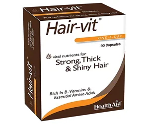 HealthAid Hair-Vit – Strong, Thick &amp; Shiny Hair 90 Capsules