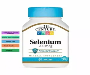 21st Century Selenium 200mcg Mineral Supplement 60 Capsules