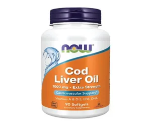 Now Foods Cod Liver Oil Extra Strength 1,000mg 90 Softgels