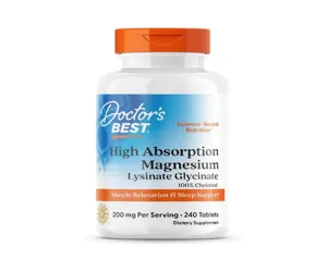 Doctor’s Best High Absorption Magnesium Tablets for Women &amp; Men 200mg  240 Count