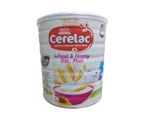 Nestlé Cerelac Wheat &amp; Honey (Blé, Miel) Infant Cereal with Milk (400g).