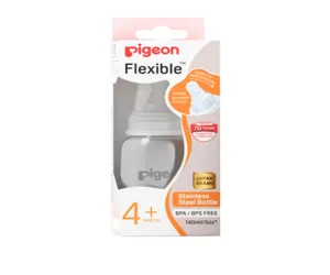 Pigeon Flexible Slim Neck Steel Feeder Bottle 140ml.
