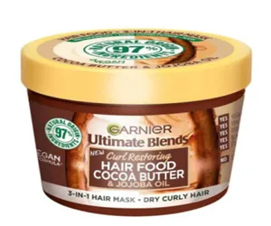 Garnier Ultimate Blends CurlRestoring Hair Food Cocoa Butter &amp; Jojoba Oil 390ml
