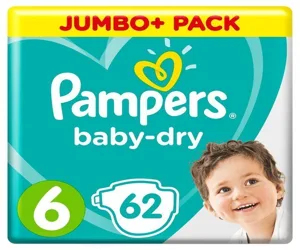 Pampers Baby-Dry 6 Pants 62pcs