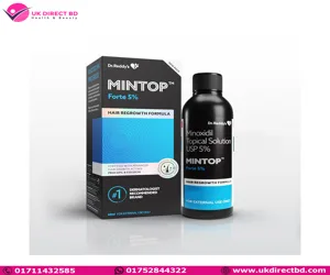 Mintop Forte 5% Bottle of 60ml Solution Hair Restore Formula with Minoxidil Reduces Hairfall