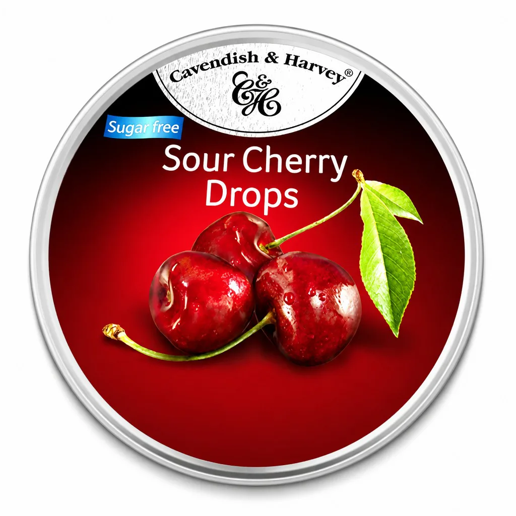 Cavendish and Harvey Sugar Free Sour Cherry Drops 175g