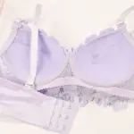 Women Push Up Bra Set Girl Floral Lace Underwear Set Underwire Brassiere