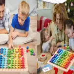 Wood Match Multiplication Toy, 3 in 1 Children Multiplication Board for Home