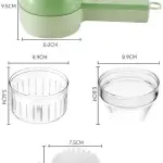 4 in 1 Portable Electric Vegetable Cutter Set Wireless Food Processor for Garlic Pepper Chili Onion Celery Ginger Meat with Brush