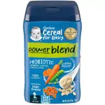 Gerber PowerBlend Probiotic Cereal Oatmeal Lentil Carrot Pea Baby Cereal 227g