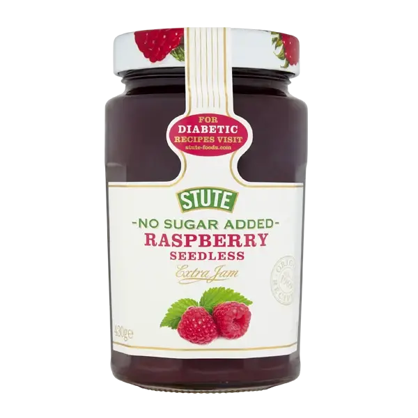 Stute No Sugar Added Raspberry Seedless Jam 430g